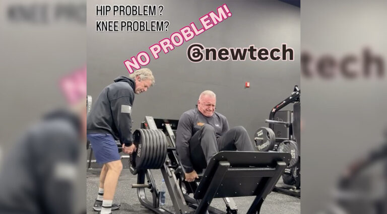 Milos Sarcev, 62, Hack Presses Seven Plates: Why the Hack Press Is a Joint-Friendly Leg