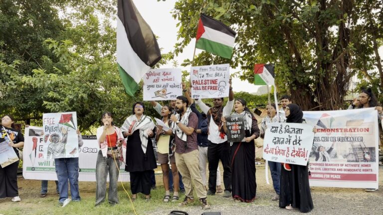 Activists protest Indian police raid over kite-flying event for Palestine